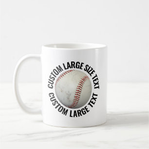 Großes Personalisiertes Text Baseball Bild Benutze Kaffeetasse