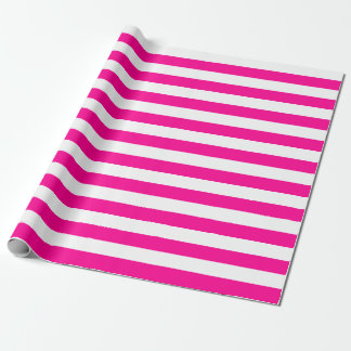Großes Pink-und Weiß-Streifen-Packpapier Geschenkpapier