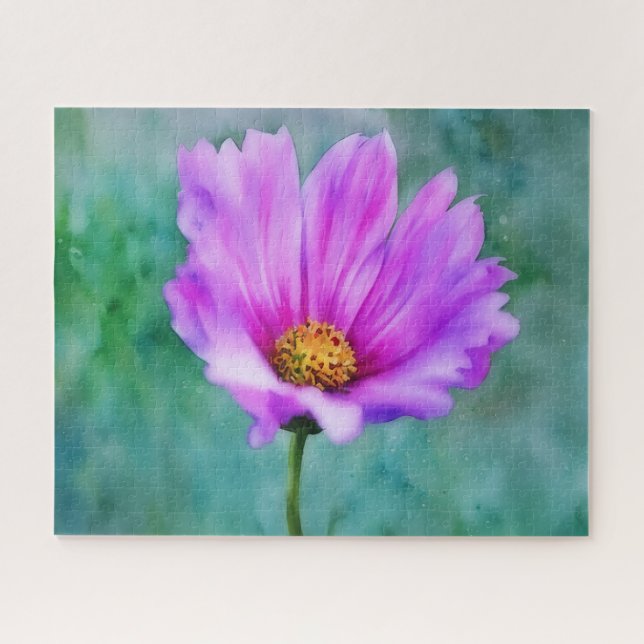 Großes Puzzle Pink Flower Art (Horizontal)