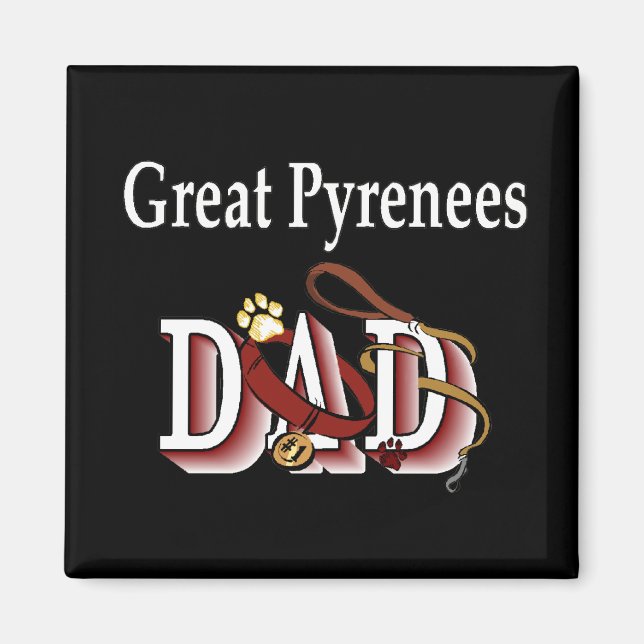 Großes Pyrenäen VATER Magnet (Vorne)