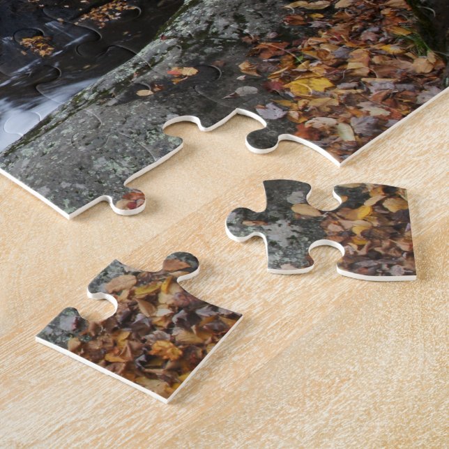 Großes rauchiger Gebirgswasserfall-Puzzlespiel Puzzle (Seite)
