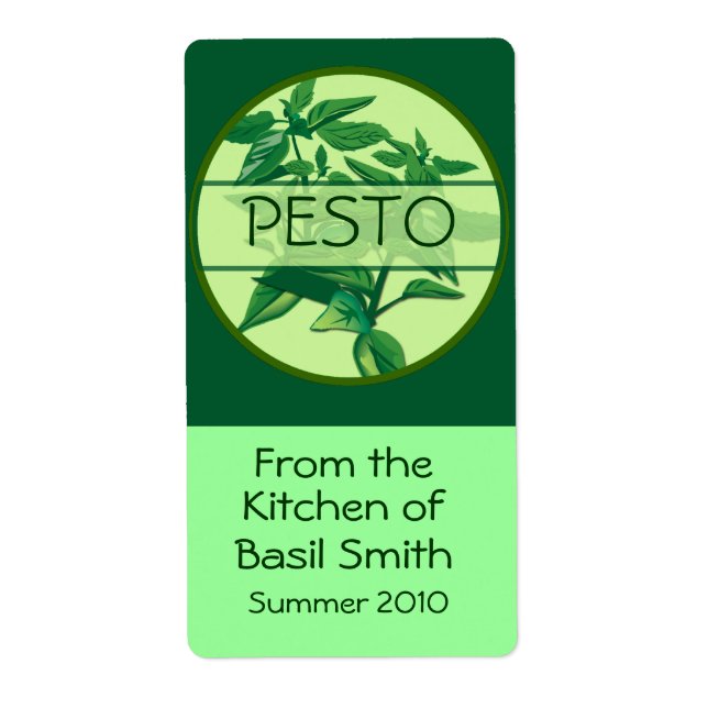 Grosses rechteckiges PESTO-Etikett (Vorne)