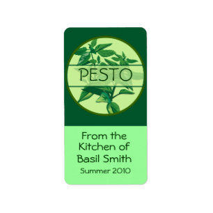 großes rechteckiges PESTO-Etikett Adressaufkleber