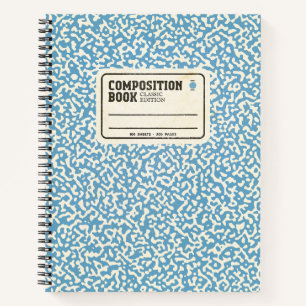 Großes Regular Blue-Komposition-Notebook Notizbuch