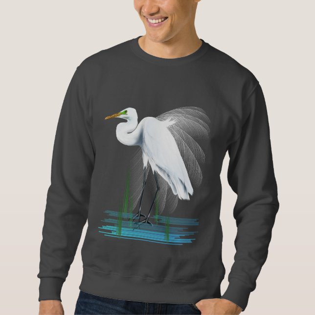 Großes Reiher-Shirt Sweatshirt (Vorderseite)
