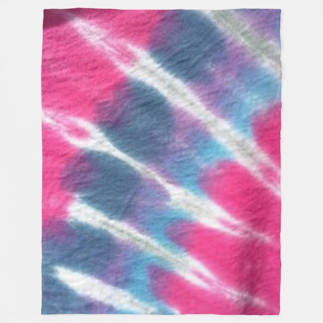 großes rosa silbernes Blau   der tiedye Fleecedecke (Vorderseite)