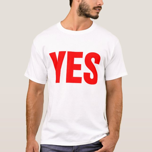 Großes Rot JA T-Shirt (Vorderseite)