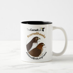 Großes Rot und Ezra Illustrations-Tasse Zweifarbige Tasse