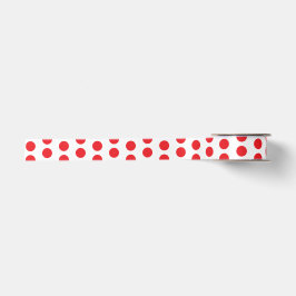 Großes rotes Polka-Punkte Handtuch Satinband