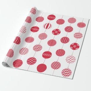 Großes Rotweihnachtszettel Geschenkpapier