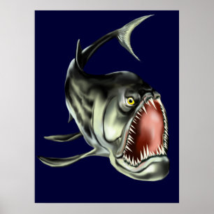 Großes schlechtes Fisch-Plakat Poster