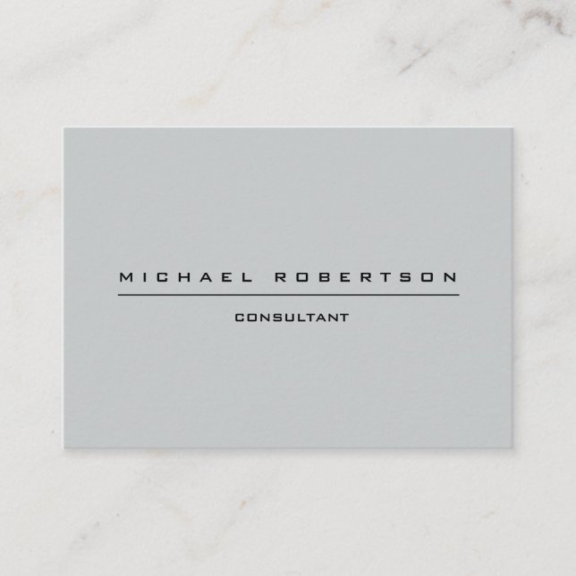 Grosses Schlicht einzigartiges Special Grau Visitenkarte (Vorderseite)