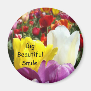 Großes schönes Lächeln! Magnete Tulpen Blumen