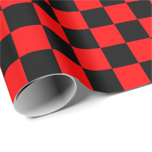 Grosses Schwarz-Rot-Karo-Umschlagpapier Geschenkpapier