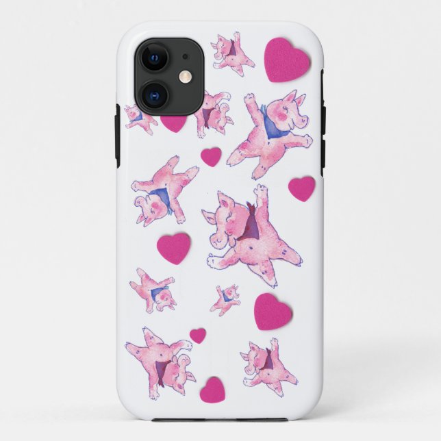 Großes Schwein-kleines Schwein Case-Mate iPhone Hülle (Rückseite)