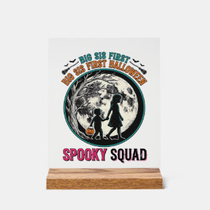 Großes Schwester Halloween-Shirt für ihre erste gr Acrylschild