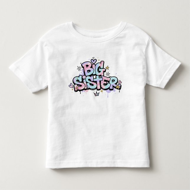 Großes Schwester-Shirt Süßes Pastell Kinder T-Shir Kleinkind T-shirt (Vorderseite)