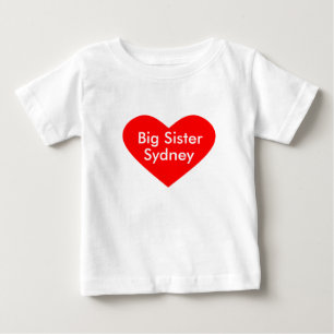 Großes Schwesterkleid mit Namen personalisieren Baby T-shirt