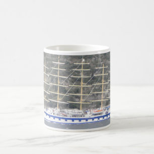 großes Segelboot Kaffeetasse