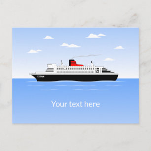 Großes Segelschiff Kreuzfahrt Postkarte