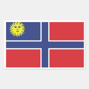 großes Siegel der Moschusmuschel - Fahne Rechteckiger Aufkleber