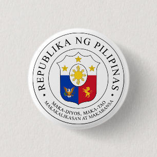 Grosses Siegel der Republik der Philippinen Button