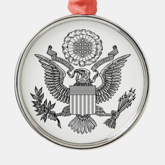 Grosses Siegel der USA (USA) Ornament Aus Metall (Vorne)