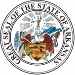Großes Siegel des Staat von Arkansas Freistehende Fotoskulptur<br><div class="desc">Großes Siegel des Staat von Arkansas</div>