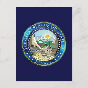 Grosses Siegel des Staat von Nevada Postkarte