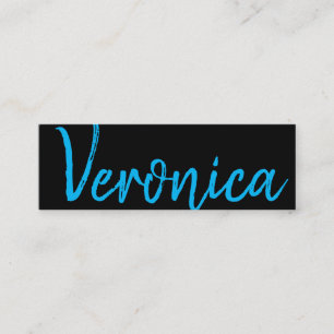 Großes Skriptblau   Handschriftenreihe Mini Visitenkarte