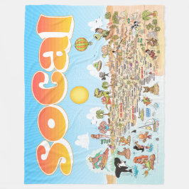 Grosses SoCal Fleece-Blanket Fleecedecke