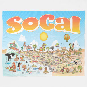 Grosses SoCal Fleece-Blanket Fleecedecke