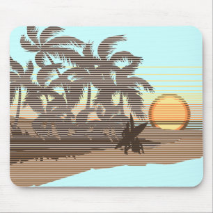 Großes Sonnenuntergangs-Braun-Mauspad Mousepad