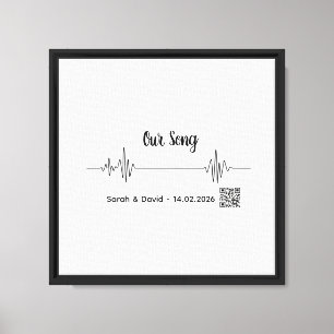 Großes Soundwave-Song-Art-Canvas-Interaktive Hochz Leinwanddruck