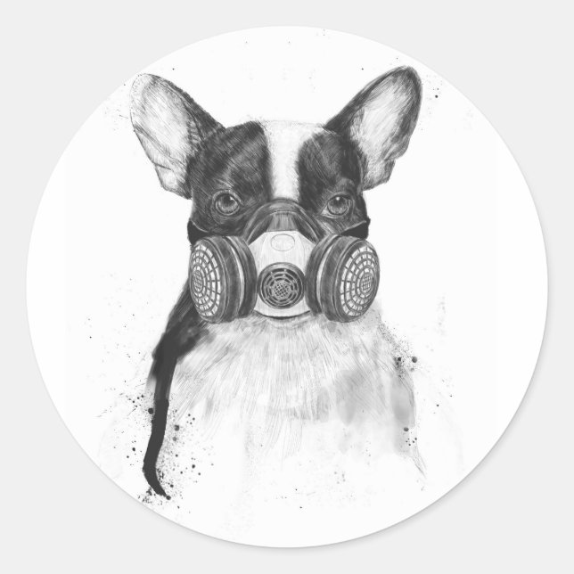 Großes Stadtleben Runder Aufkleber (Vorderseite)