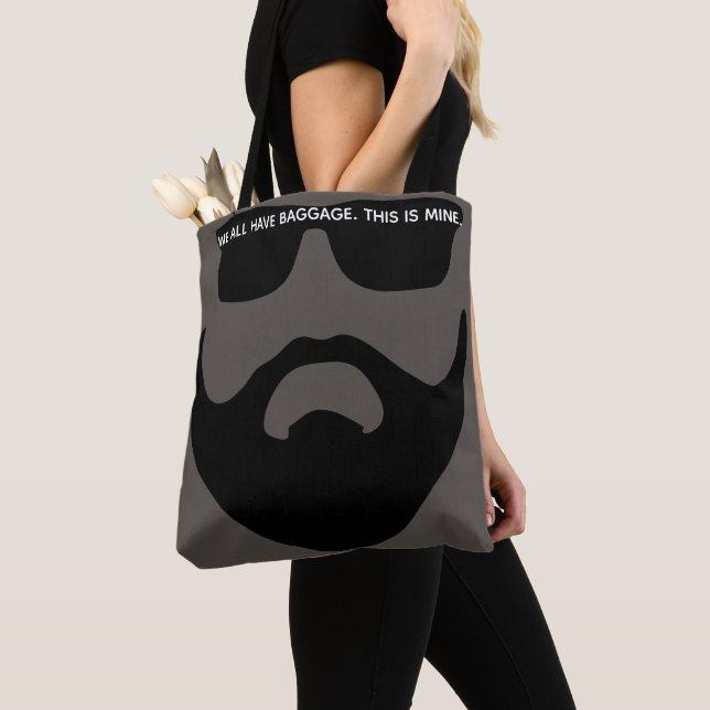 Grosses Supermarkt Tote Bag Bart Sonnenbrille (Von Nahem)