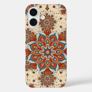 großes, symmetrisches Mandala-Design iPhone 16 Hülle