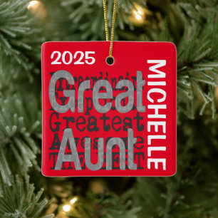 Großes Tante Extraordinaire CUSTOM Keramikornament