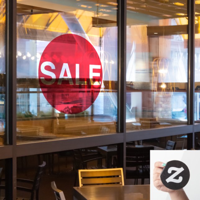 Grosses, transparentes Rotes Fenster Verkauf Zeich Fensteraufkleber (Restaurantfenster)