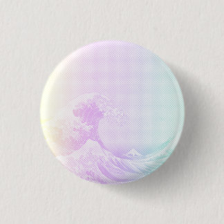 Großes Vaporwave weg von Kanagawa-Abzeichen Button