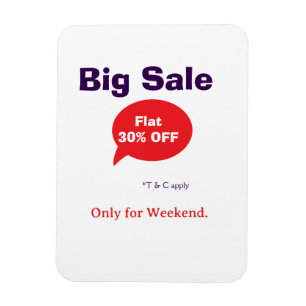 Großes Verkaufsrabattangebot Wochenende Unternehme Magnet