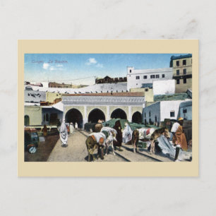 Großes Vintage-Marokko-Tanger-Zollamt Postkarte