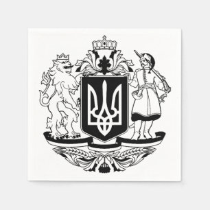 Großes Wappen der Ukraine Serviette