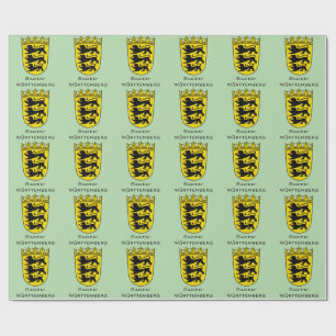 Großes Wappen des Landes Baden-Württemberg Geschenkpapier