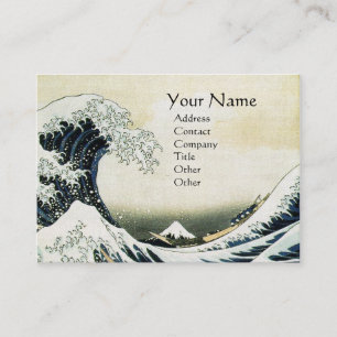 GROSSES WAVE MONOGRAM Pearl Paper Visitenkarte