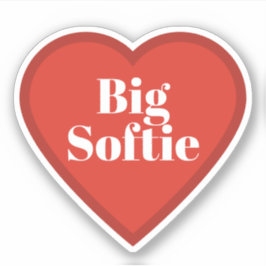 Großes Weichherz - Nachvollziehbarer Stimmungsaufk Aufkleber