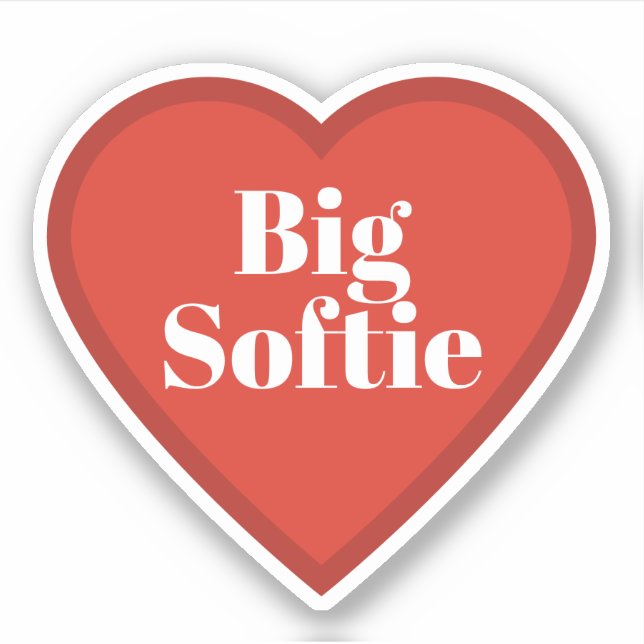 Großes Weichherz - Nachvollziehbarer Stimmungsaufk Aufkleber (Vorderseite)