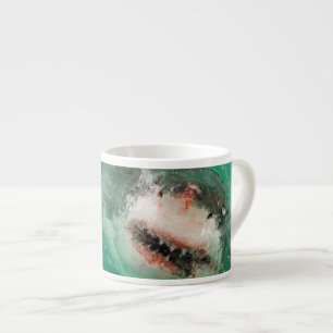 Großes Weiß Shark1 Espressotasse