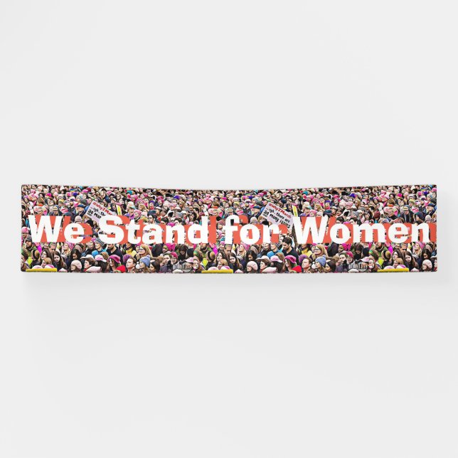 Großes "wir stehen für Frauen" Protest-Zeichen Banner (Horizontal)