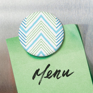 Großes Zag-Chevron in Grün und Aqua-Magnet Magnet